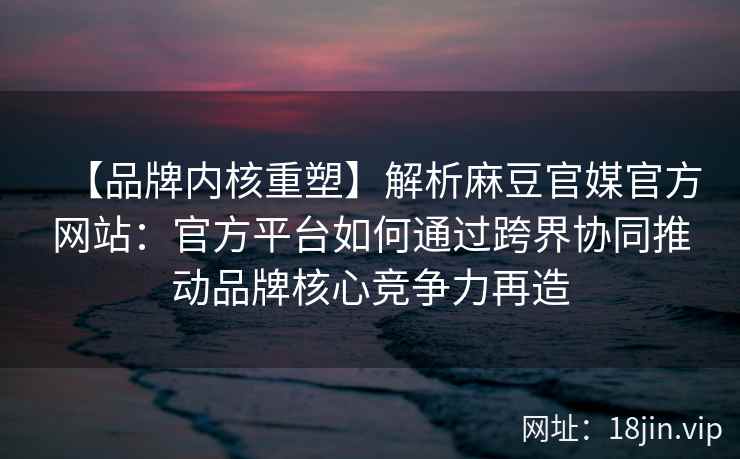 【品牌内核重塑】解析麻豆官媒官方网站：官方平台如何通过跨界协同推动品牌核心竞争力再造