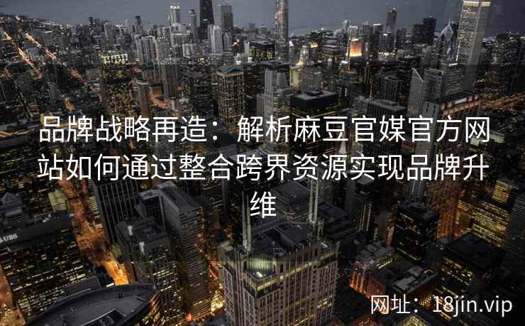 品牌战略再造：解析麻豆官媒官方网站如何通过整合跨界资源实现品牌升维