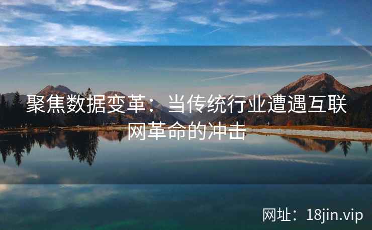 聚焦数据变革：当传统行业遭遇互联网革命的冲击